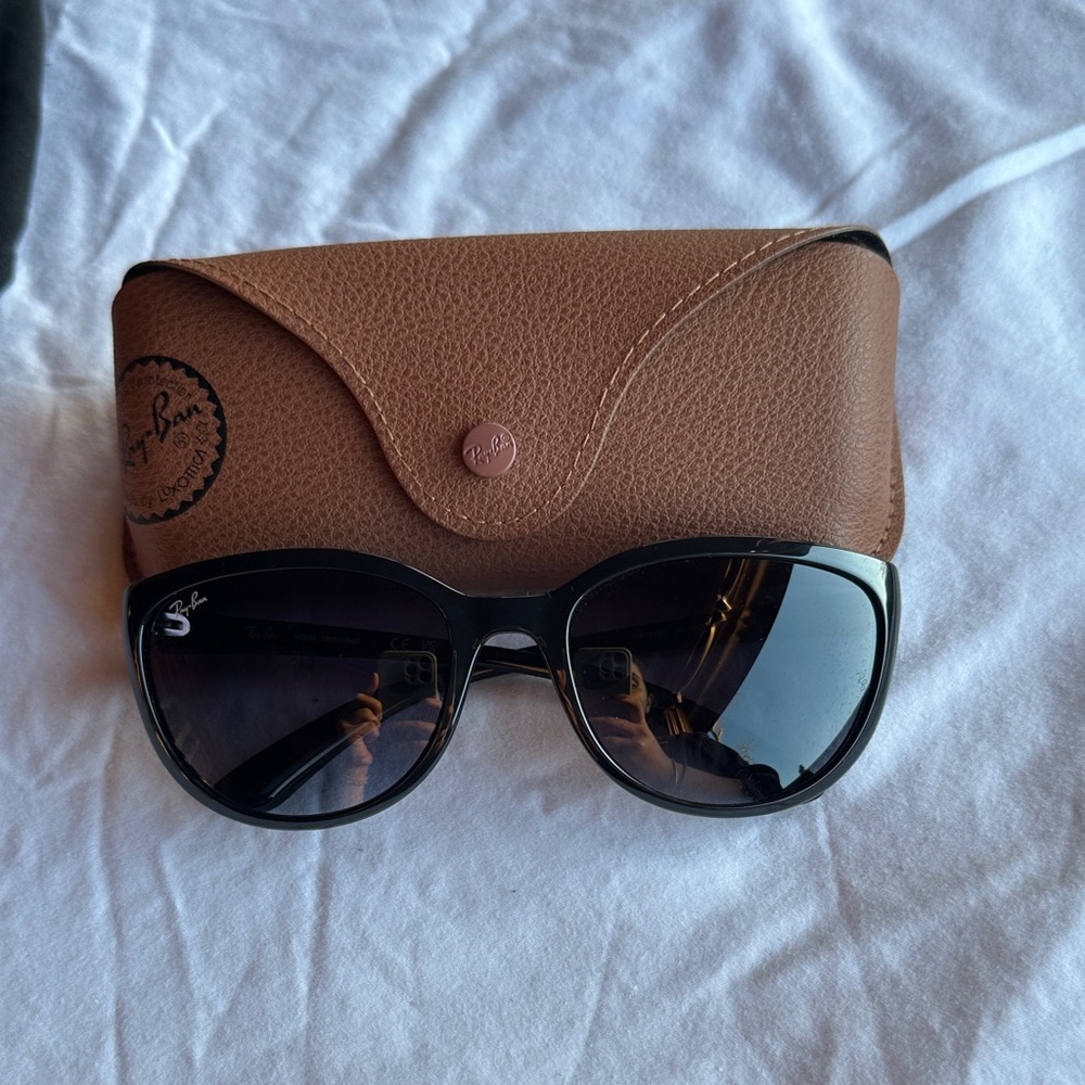 Ray-Ban EMMA RB4167 Black Cat Shape Sunglasses NEW in case